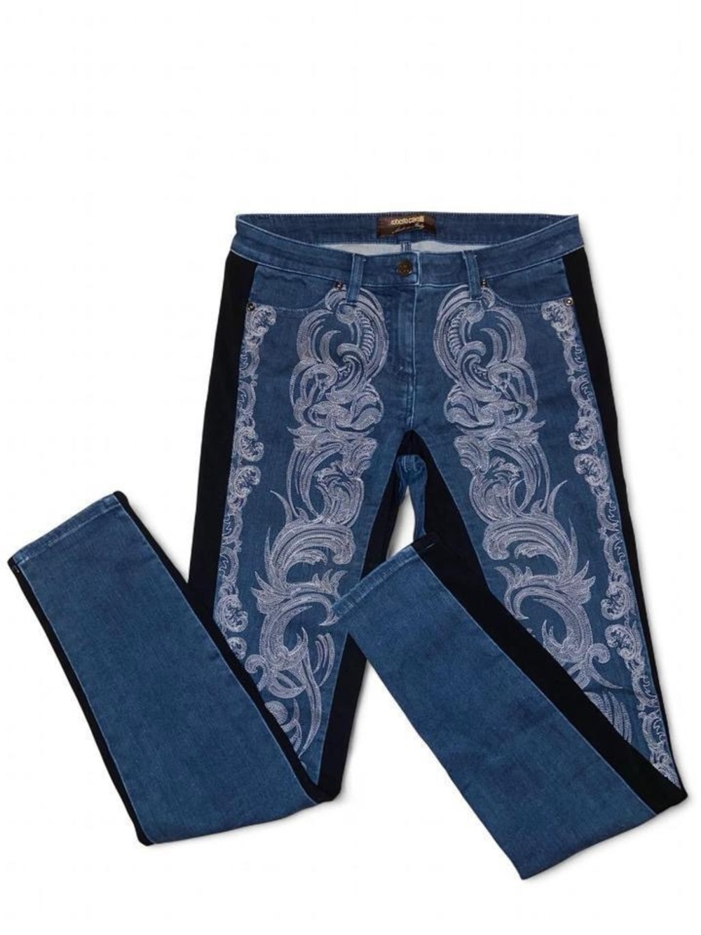 Roberto Cavalli Vintage Baroque Embroidered Jeans